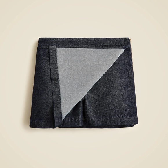 New J.CREW Size 8 Denim Skort Skirt in Rinse Wash $118 CI064 - Picture 4 of 7